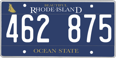 RI license plate 462875
