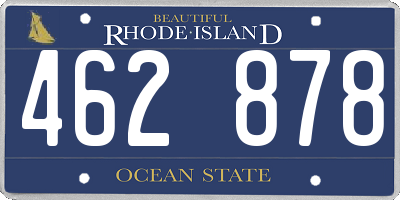 RI license plate 462878