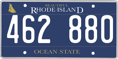 RI license plate 462880