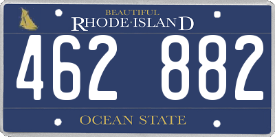 RI license plate 462882