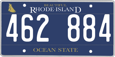 RI license plate 462884