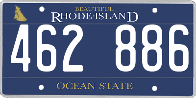 RI license plate 462886