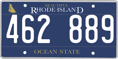 RI license plate 462889