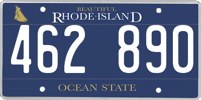 RI license plate 462890