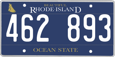RI license plate 462893