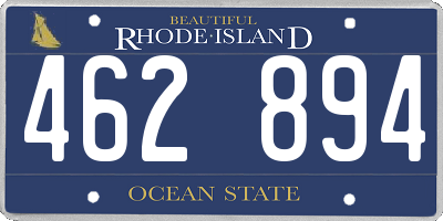 RI license plate 462894