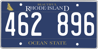 RI license plate 462896