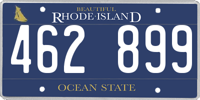 RI license plate 462899