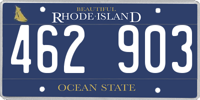 RI license plate 462903