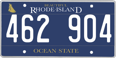 RI license plate 462904