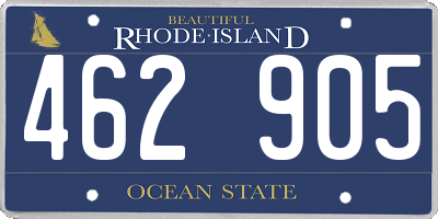 RI license plate 462905