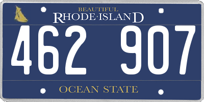 RI license plate 462907