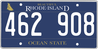 RI license plate 462908