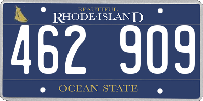 RI license plate 462909