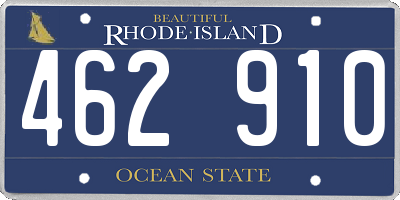 RI license plate 462910