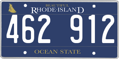 RI license plate 462912