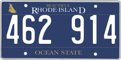 RI license plate 462914