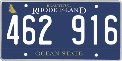 RI license plate 462916
