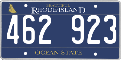 RI license plate 462923