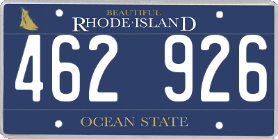 RI license plate 462926