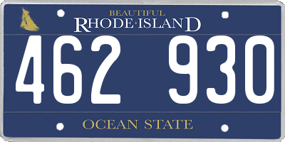 RI license plate 462930
