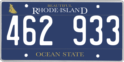 RI license plate 462933