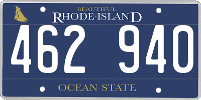RI license plate 462940