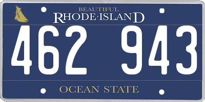 RI license plate 462943