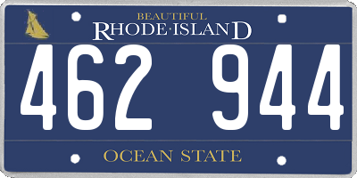 RI license plate 462944