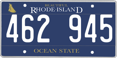 RI license plate 462945