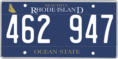 RI license plate 462947
