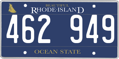 RI license plate 462949