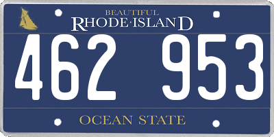 RI license plate 462953