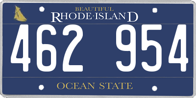 RI license plate 462954