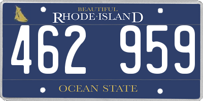 RI license plate 462959