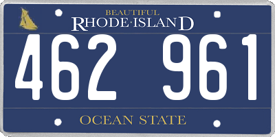 RI license plate 462961