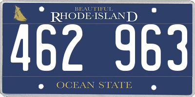 RI license plate 462963