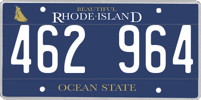 RI license plate 462964