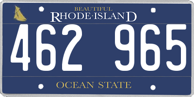 RI license plate 462965
