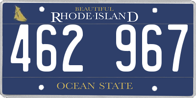 RI license plate 462967