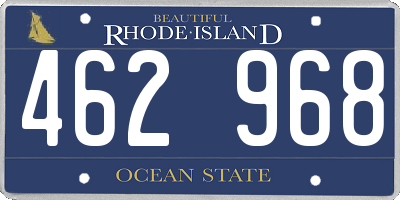 RI license plate 462968