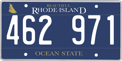 RI license plate 462971