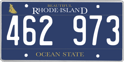 RI license plate 462973