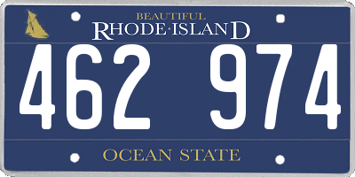 RI license plate 462974