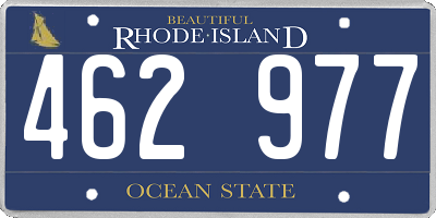 RI license plate 462977