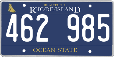 RI license plate 462985