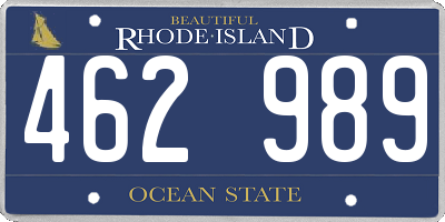 RI license plate 462989