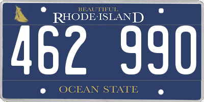 RI license plate 462990