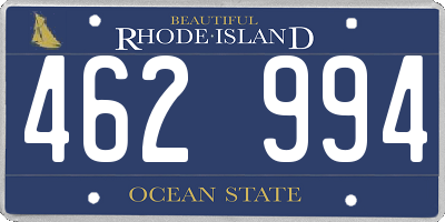 RI license plate 462994