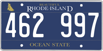 RI license plate 462997